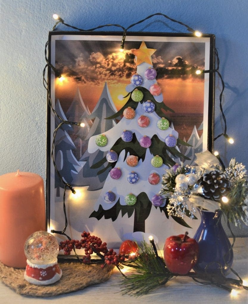 magnetický adventný kalendár