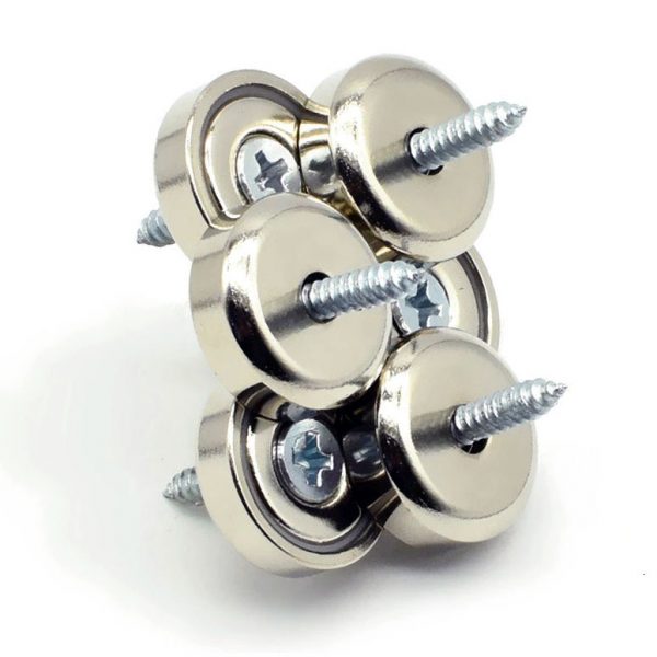 Magnet v puzdre s dierou pre skrutku
  20x6 mm