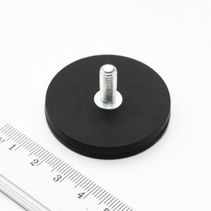 Magnet v puzdre s vonkajším závitom 43x6
  mm pogumovaný