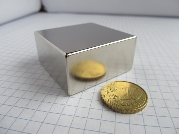 Neodýmový magnet kváder 40x40x20 mm -
  N38