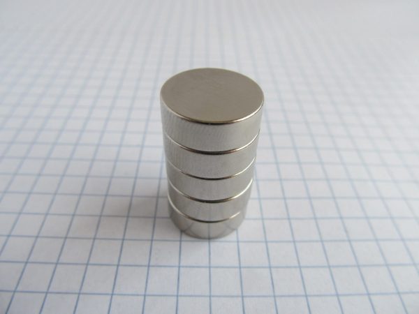 Neodýmový magnet valec 15x5 mm - N40