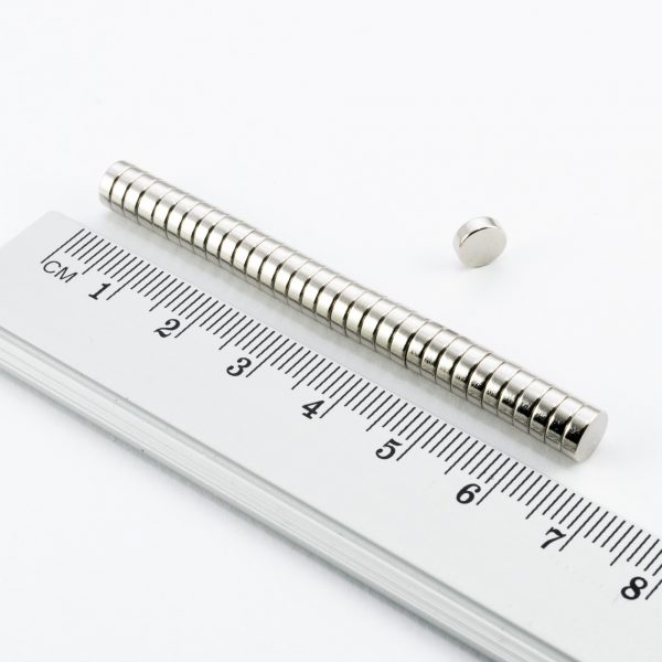 Neodýmový magnet valec 6x2 mm - N38