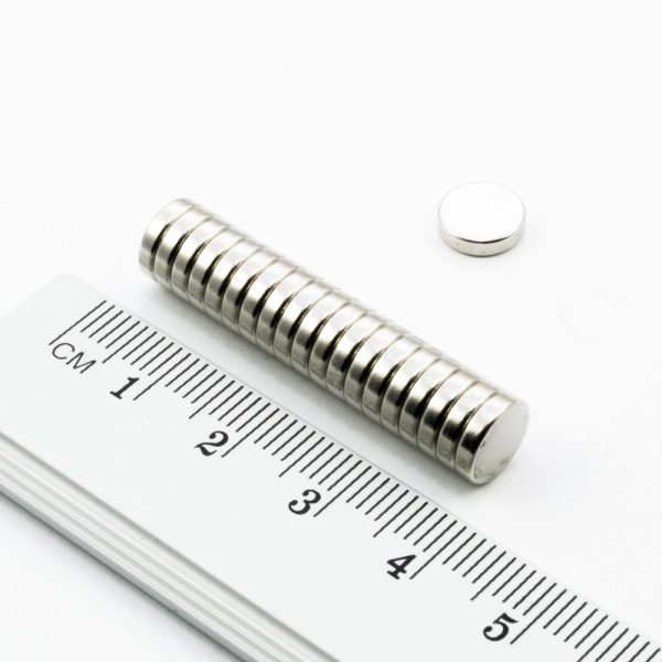 Neodýmový magnet valec 8x2 mm - N38