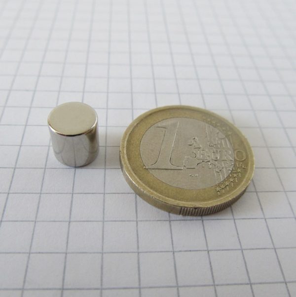 Neodýmový magnet valec 8x8 mm - N38