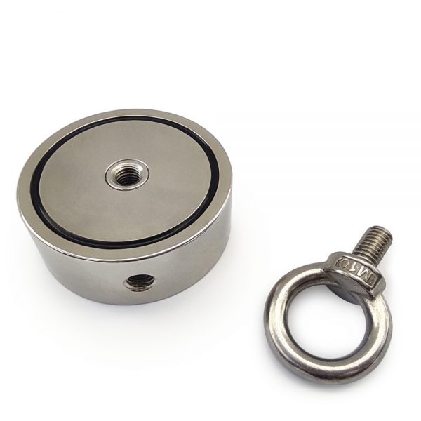 Extrémne
  silný neodýmový magnet pre magnetfishing - Magnet s okom obojstranný – sila
  2×310 kg