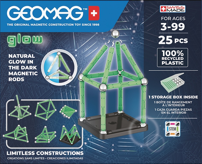 Magnetická
  stavebnica Geomag Glow recycled 25
