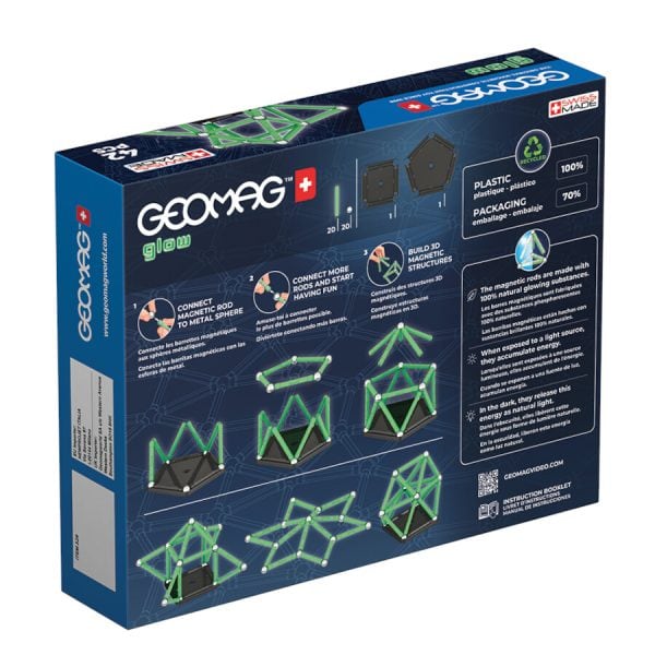 Magnetická
  stavebnica Geomag Glow recycled 42