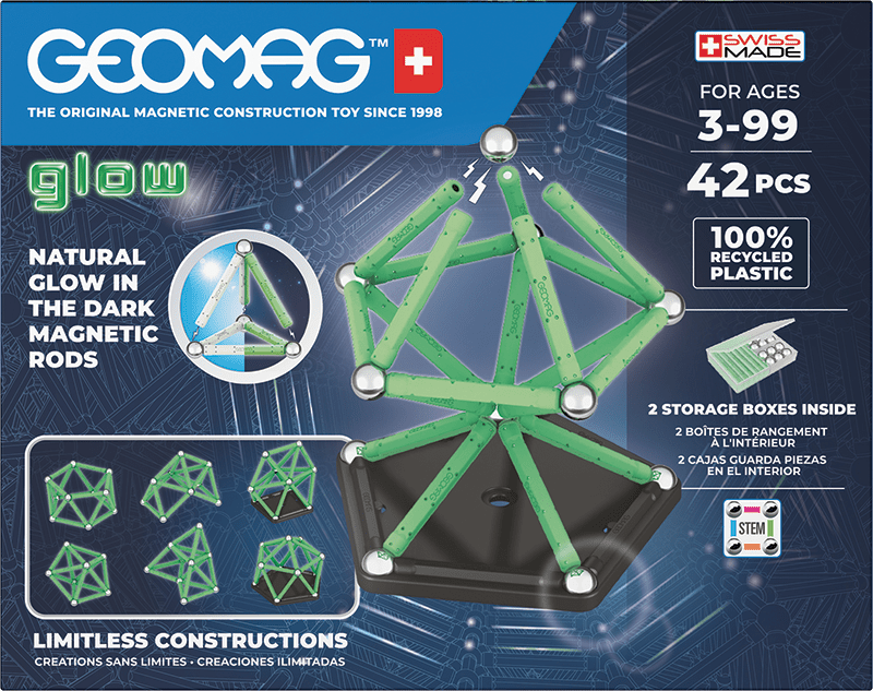 Magnetická
  stavebnica Geomag Glow recycled 42