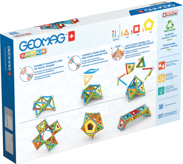 magnetická
  stavebnica Geomag Supercolor - švajčiarska- farebná
