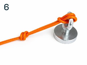 ako
  uviazať uzol pre magnet fishing