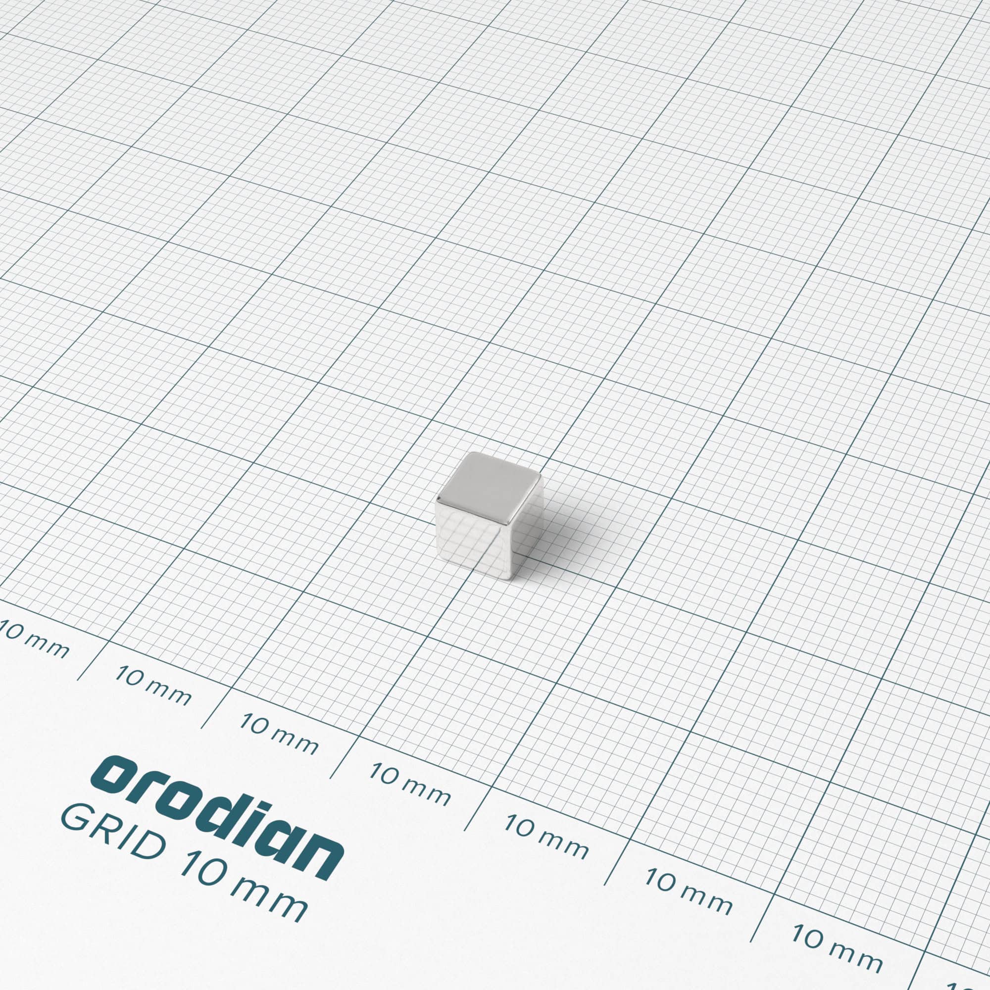 Neodýmový magnet kocka 6×6×6 mm - N42 – Obrázok 2