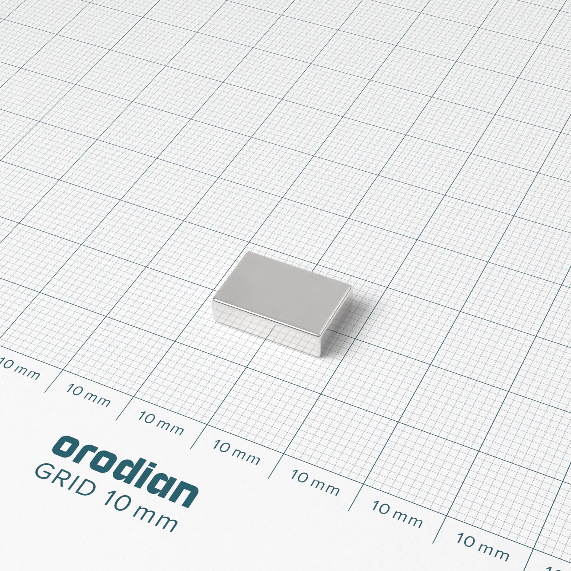 Neodýmový magnet kváder 15×10×4 mm - N42 – Obrázok 2