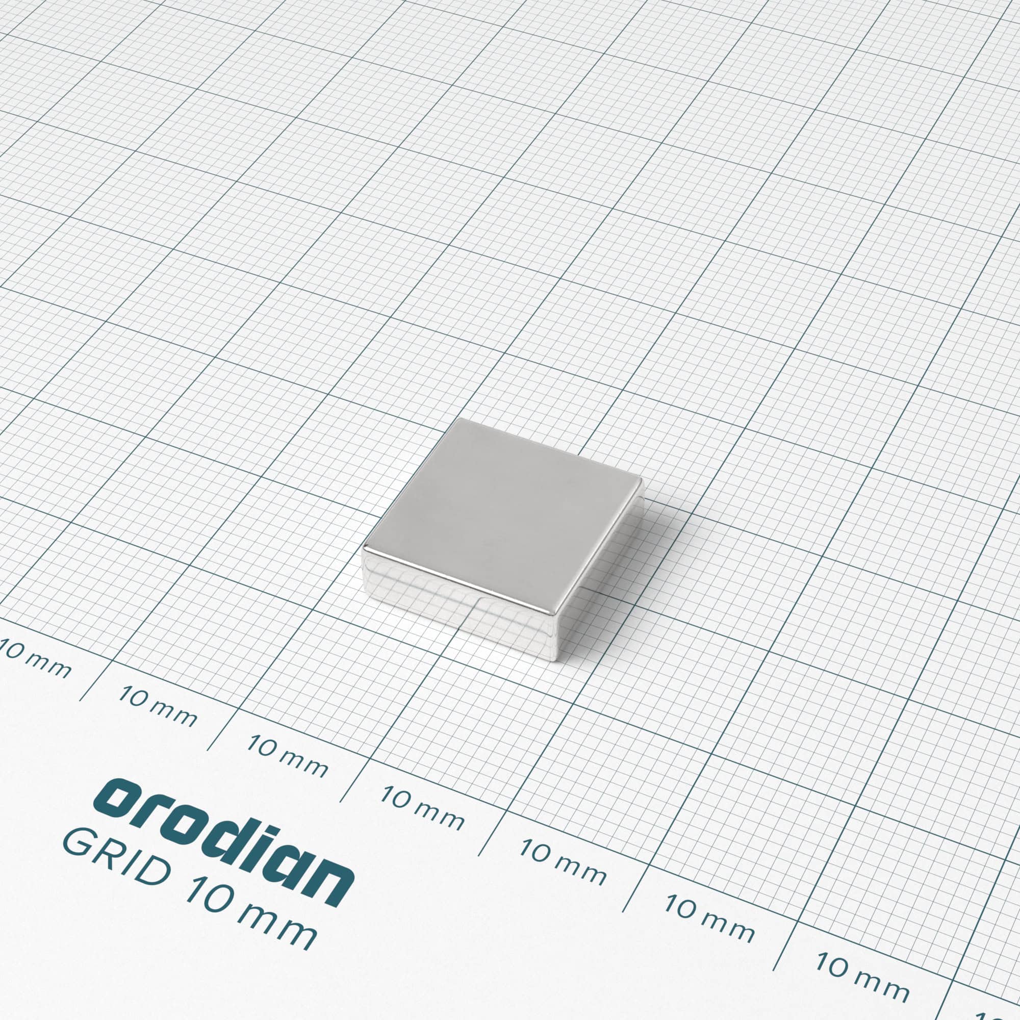 Neodýmový magnet kváder 15×15×5 mm - N38 – Obrázok 2