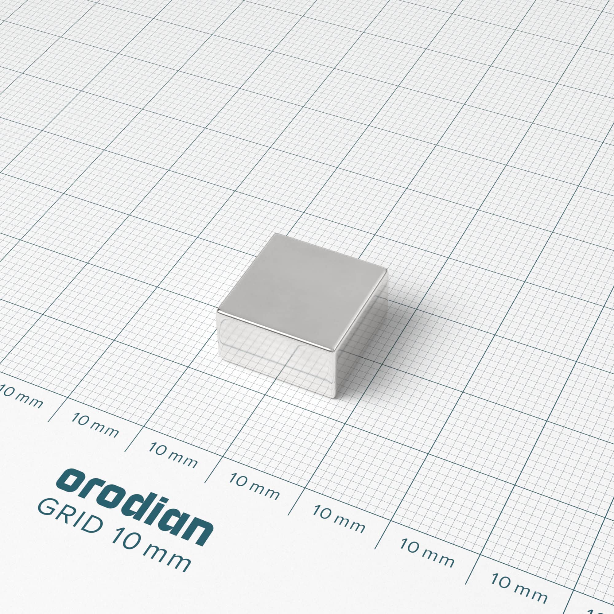 Neodýmový magnet kváder 15×15×8 mm - N38 – Obrázok 2