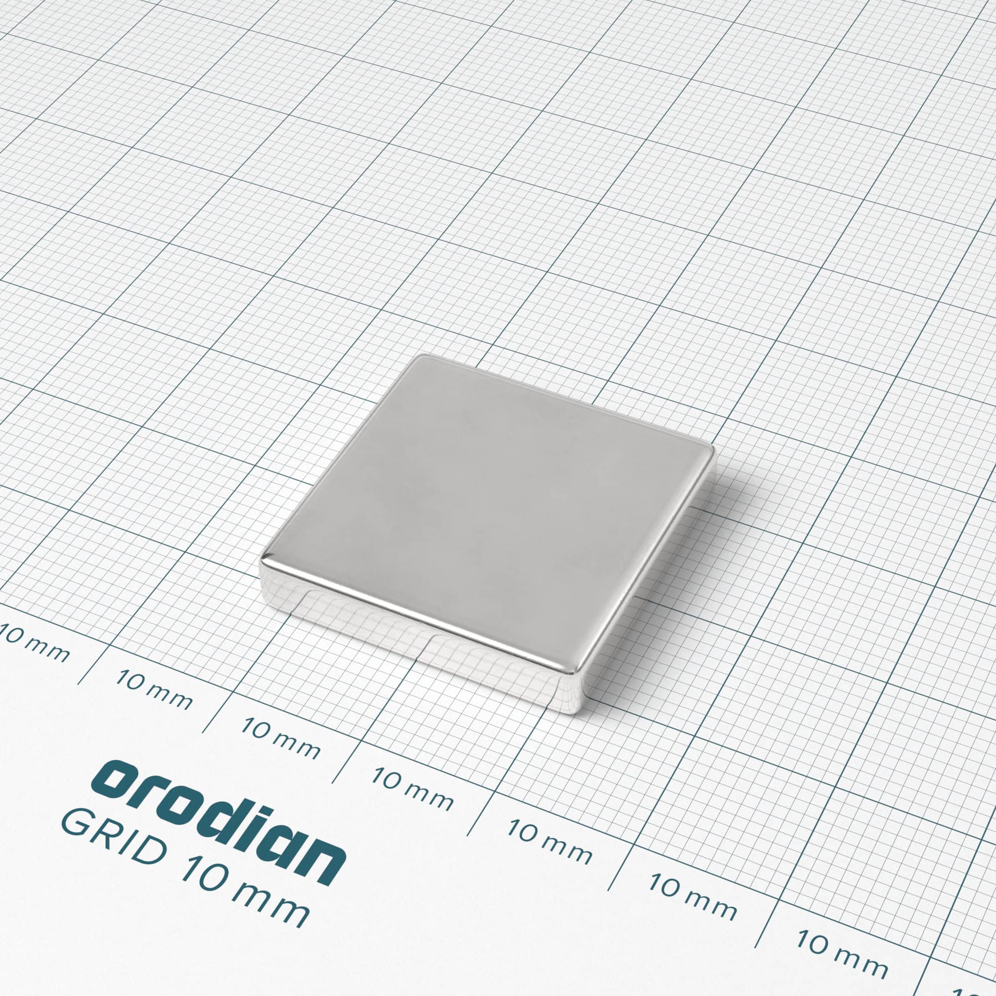Neodýmový magnet kváder 25×25×5 mm - N38 – Obrázok 2