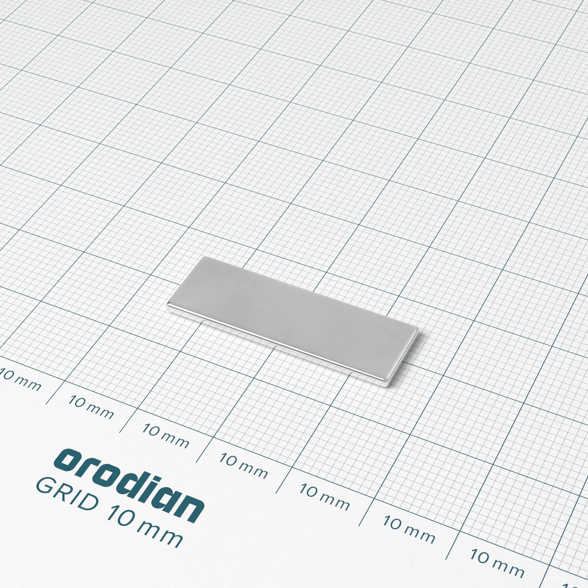 Neodýmový magnet kváder 30×10×1,5 mm -N38 – Obrázok 2