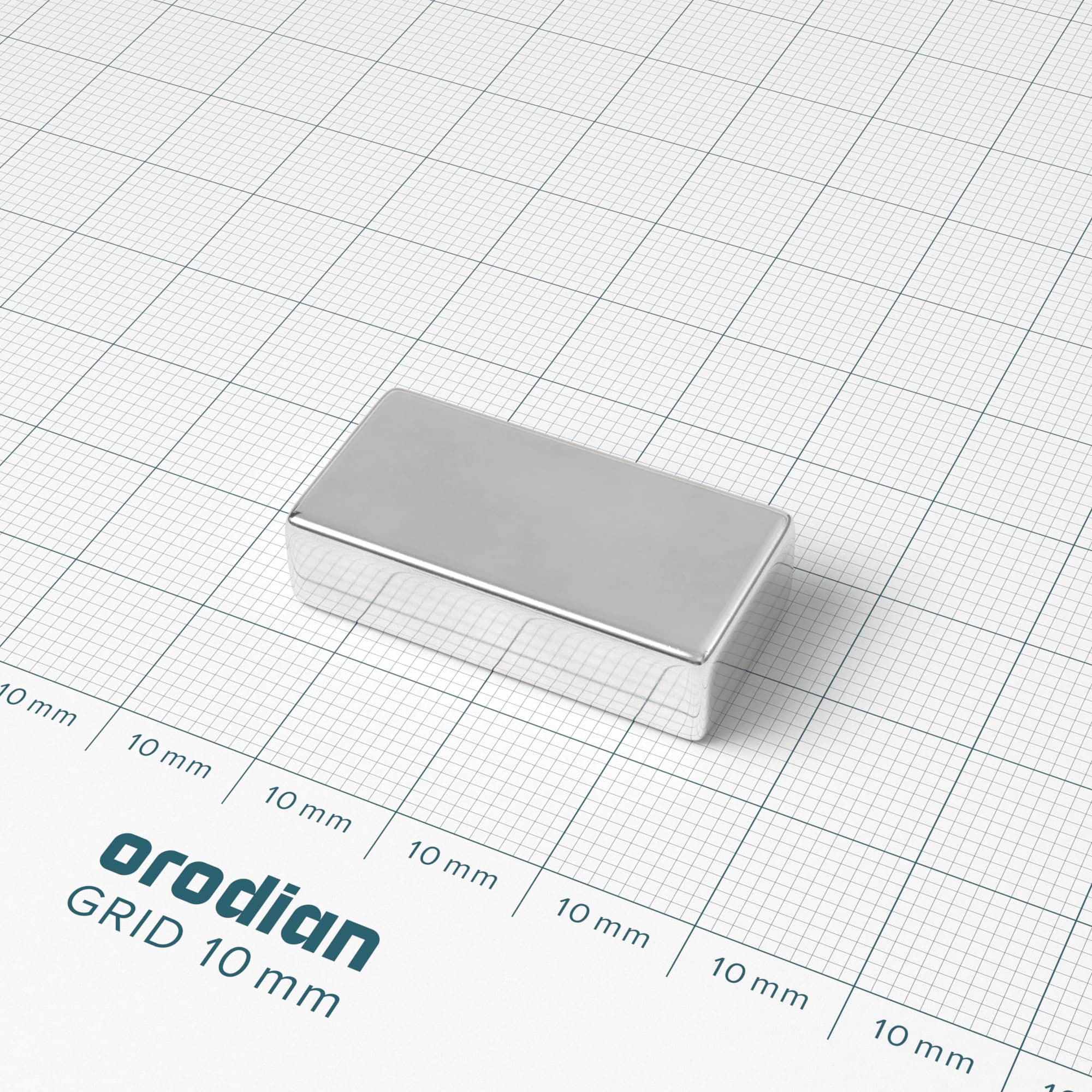Neodýmový magnet kváder 30×15×8 mm - N38 – Obrázok 2