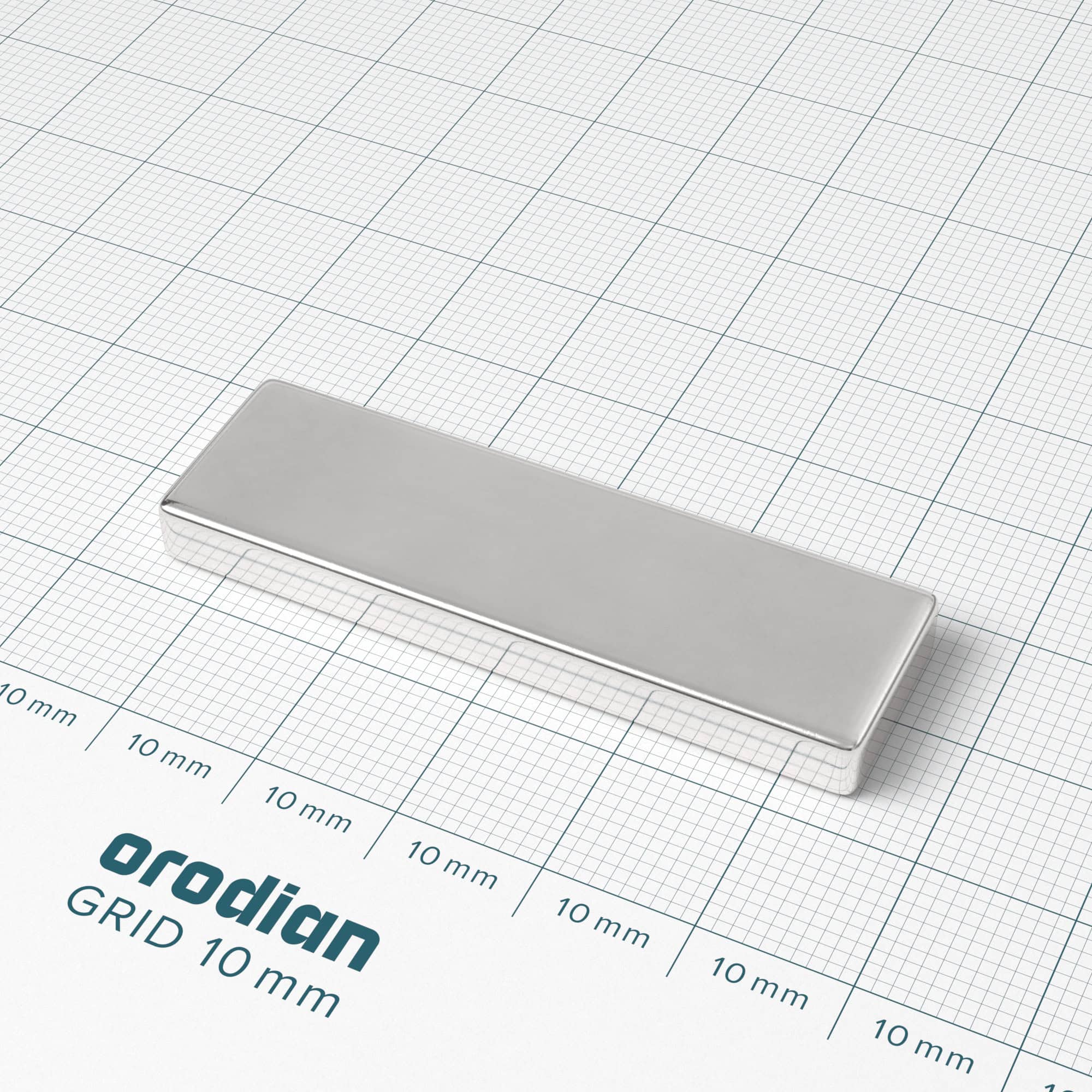 Neodýmový magnet kváder 50×15×5 mm - N38 – Obrázok 2