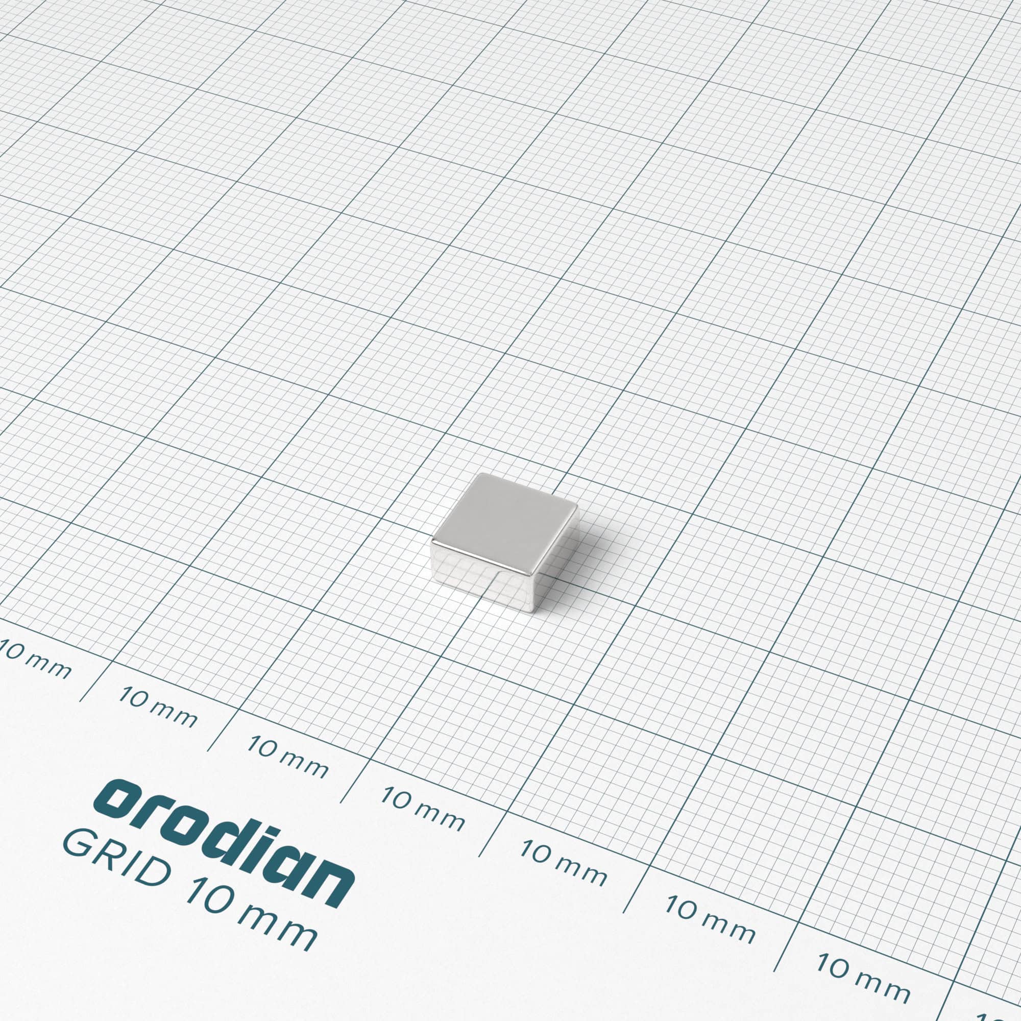 Neodýmový magnet kváder 8×8×4 mm - N38 – Obrázok 2