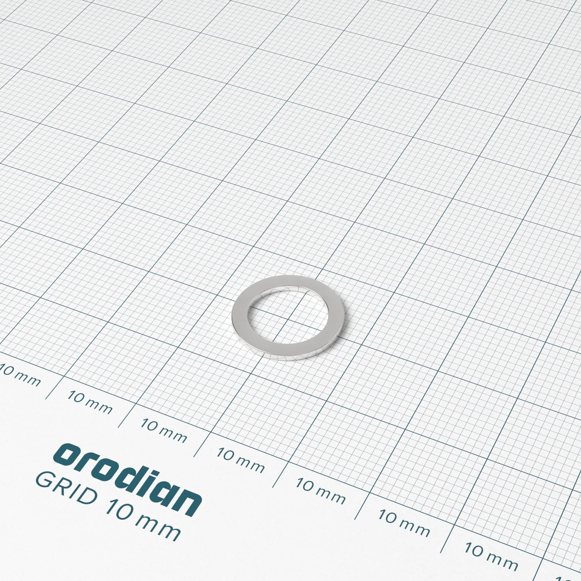 Neodýmový magnet prsteň 14-10×1 mm - N38 – Obrázok 2