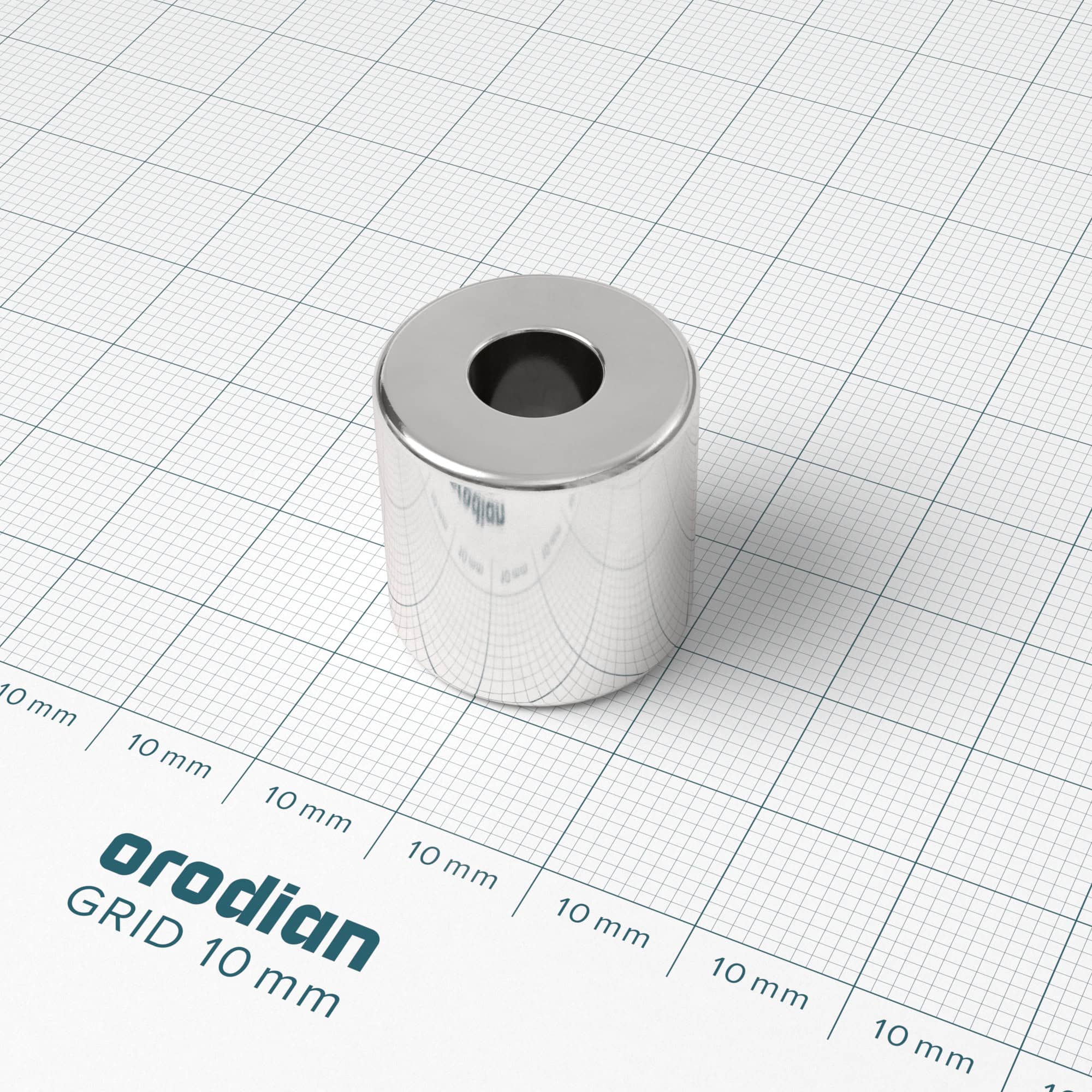 Neodýmový magnet prsteň 20-8×20 mm - N42 – Obrázok 2