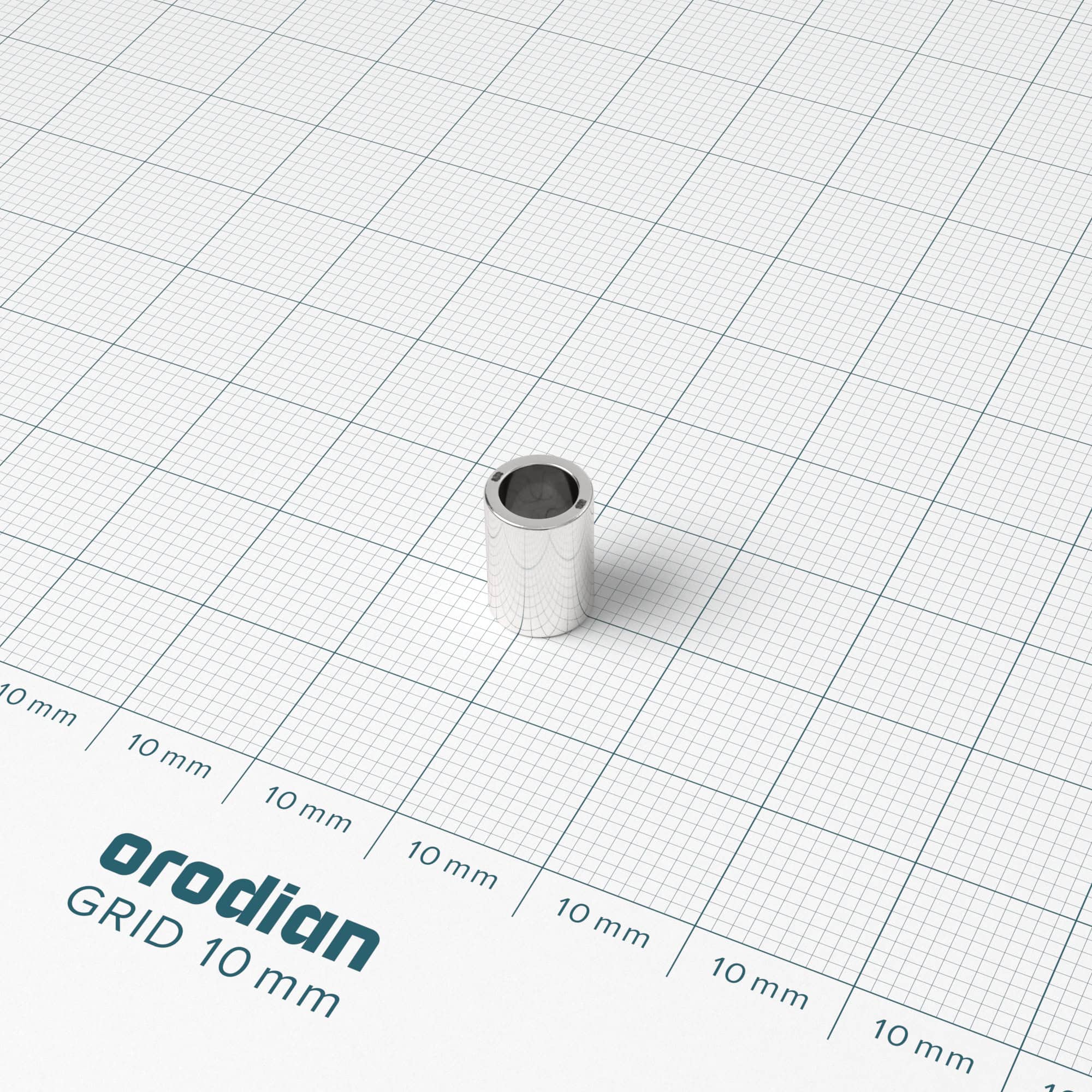Neodýmový magnet prsteň 7-5×10 mm - N42 – Obrázok 2