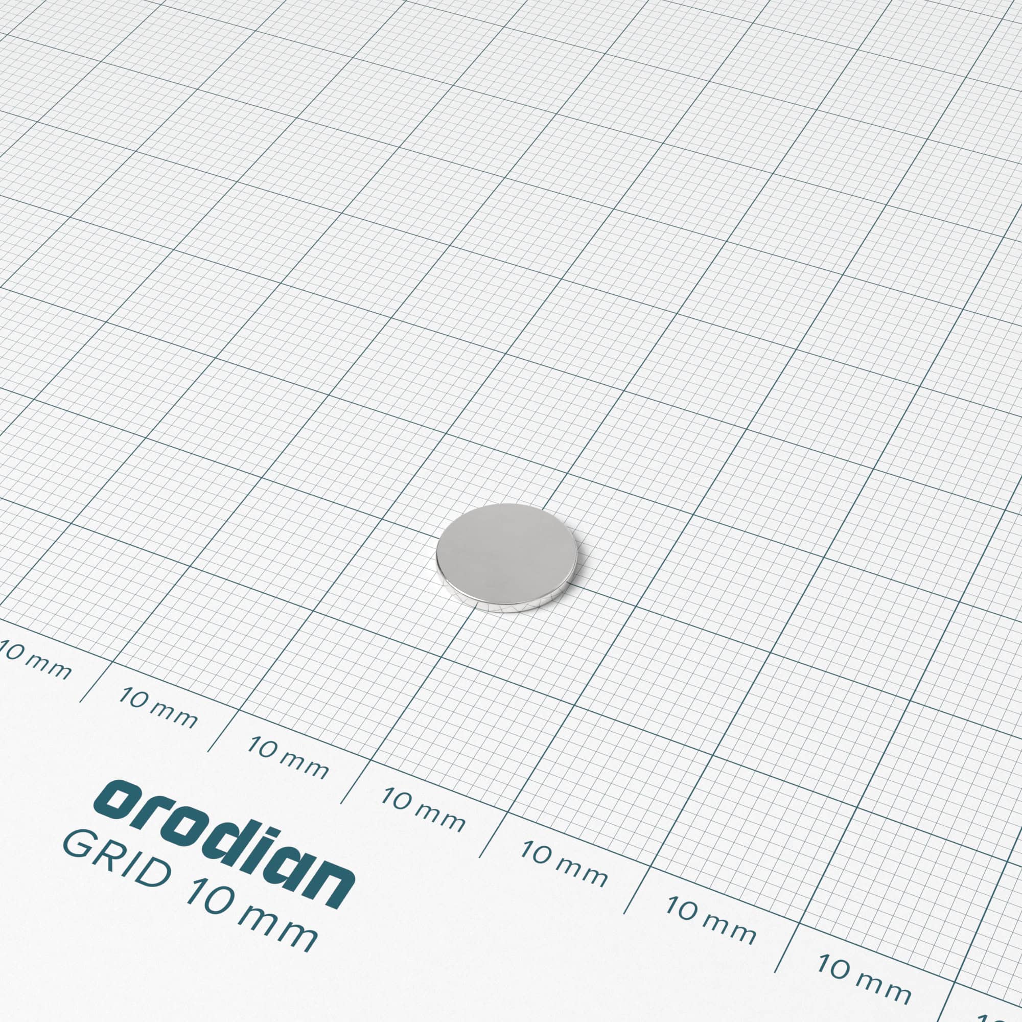 Neodýmový magnet valec 10×1 mm - N38 – Obrázok 2