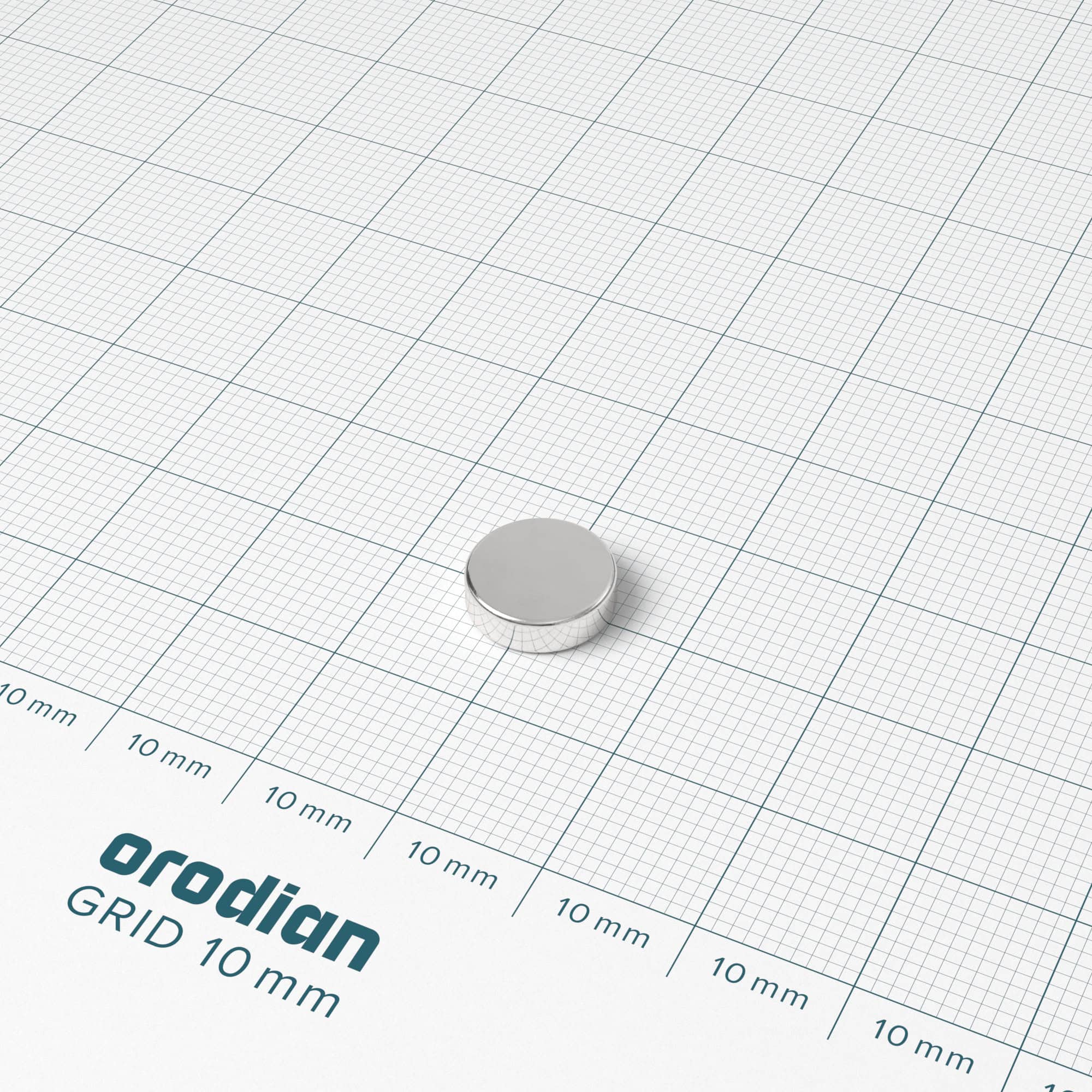 Neodýmový magnet valec 10×3 mm - N38 – Obrázok 2