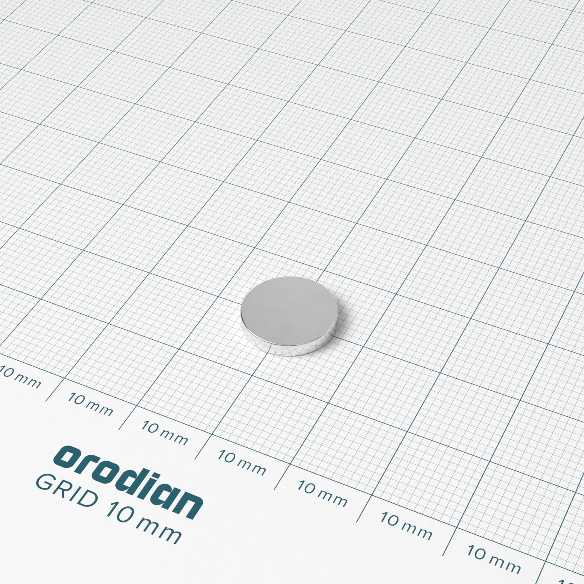 Neodýmový magnet valec 12×2 mm - N38 – Obrázok 2