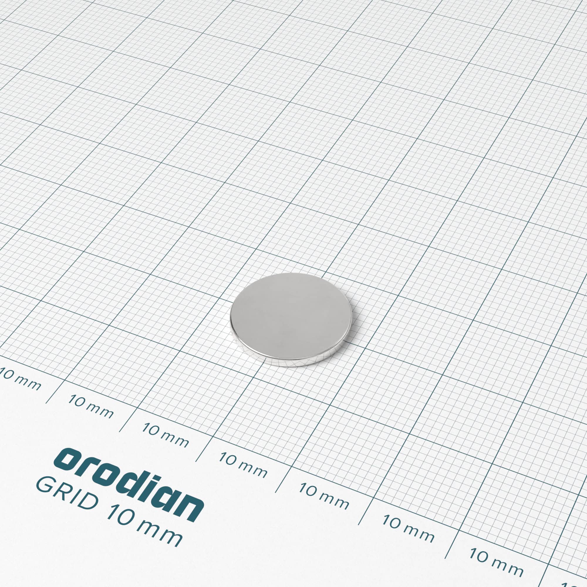 Neodýmový magnet valec 15×1,5 mm - N38 – Obrázok 2
