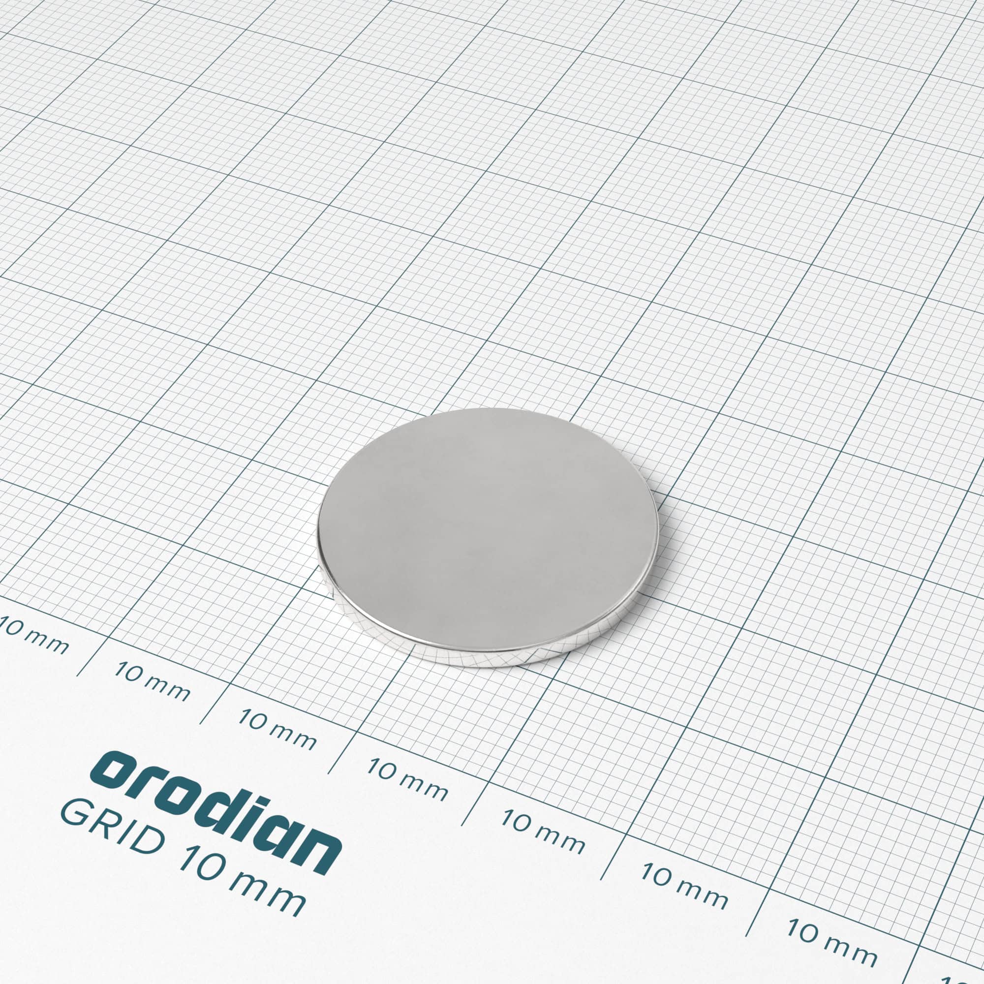 Neodýmový magnet valec 25×2 mm - N38 – Obrázok 2