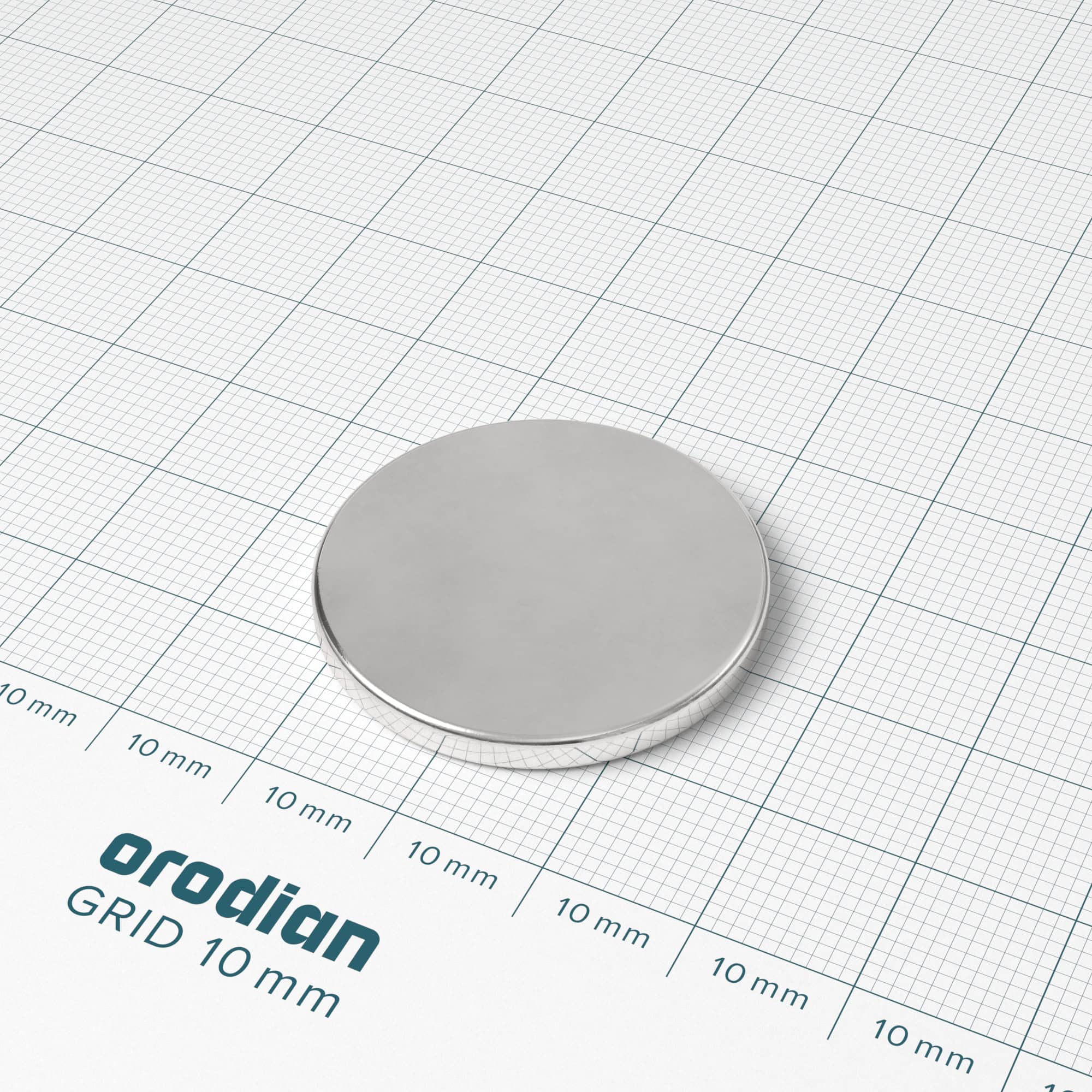 Neodýmový magnet valec 30×3 mm - N38 – Obrázok 2