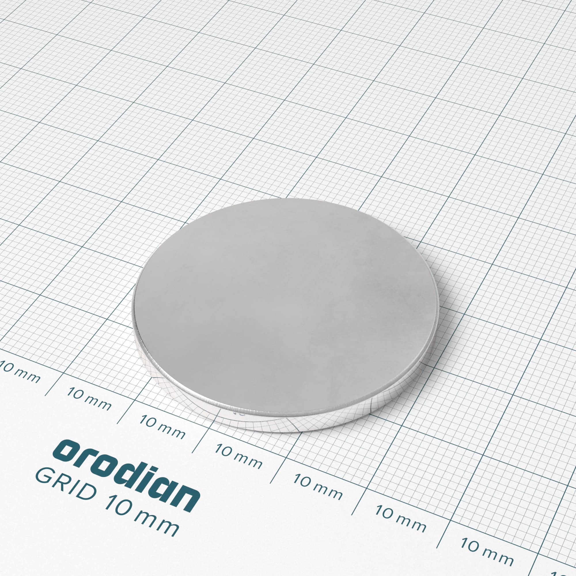 Neodýmový magnet valec 38×3,5 mm - N38 – Obrázok 2