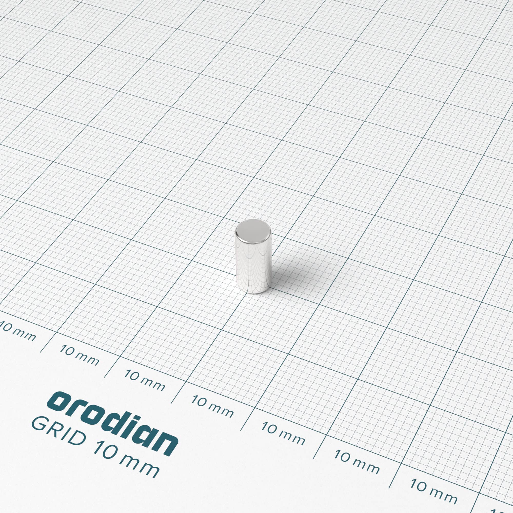 Neodýmový magnet valec 5×10 mm - N38 – Obrázok 2