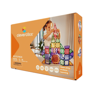 Magnetická stavebnica Cleverclixx – pastelové kráľovstvo, 36 dielikov